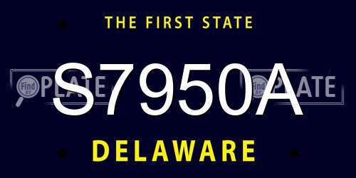 S7950A Delaware License Plate
