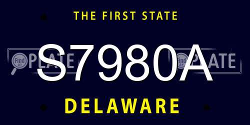 S7980A Delaware License Plate