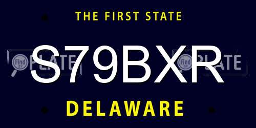 S79BXR Delaware License Plate