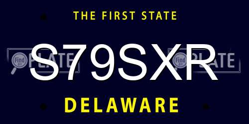 S79SXR Delaware License Plate