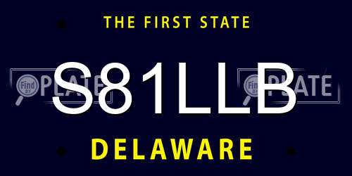 S81LLB Delaware License Plate