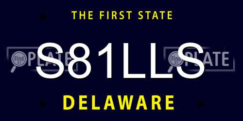 S81LLS Delaware License Plate