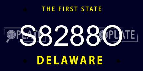 S8288O Delaware License Plate