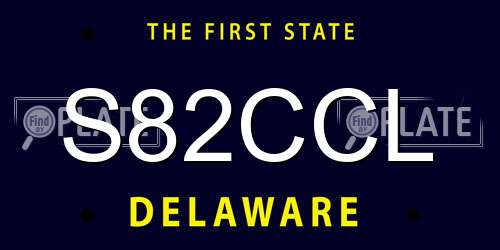 S82CCL Delaware License Plate