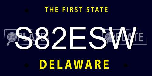S82ESW Delaware License Plate