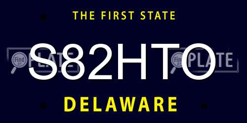 S82HTO Delaware License Plate