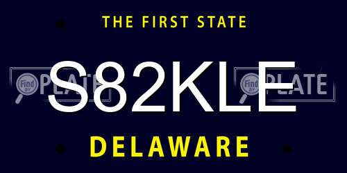 S82KLE Delaware License Plate