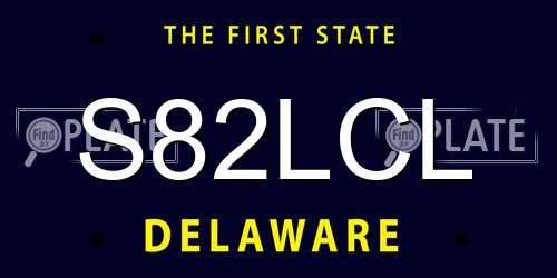 S82LCL Delaware License Plate