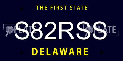 S82RSS Delaware License Plate