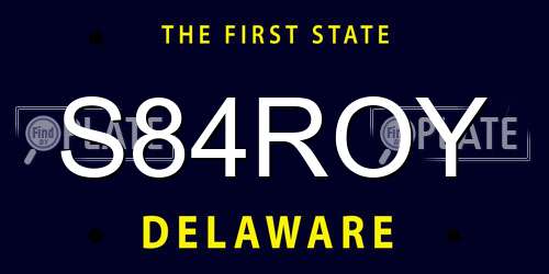 S84ROY Delaware License Plate