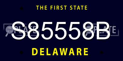 S85558B Delaware License Plate