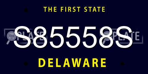 S85558S Delaware License Plate