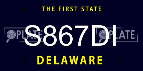 S867DI Delaware License Plate