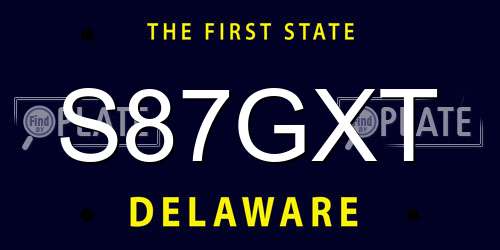 S87GXT Delaware License Plate
