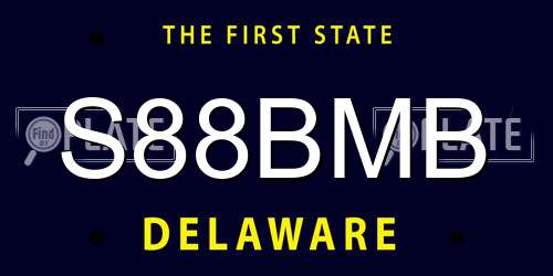 S88BMB Delaware License Plate