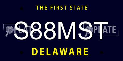S88MST Delaware License Plate
