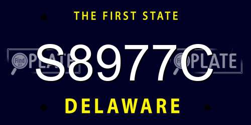 S8977C Delaware License Plate