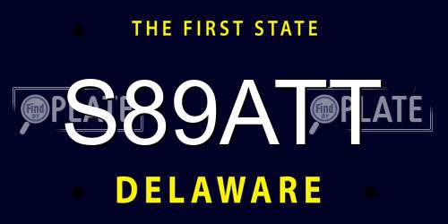 S89ATT Delaware License Plate