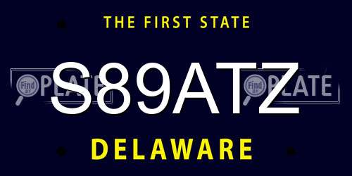 S89ATZ Delaware License Plate
