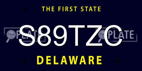 S89TZC Delaware License Plate