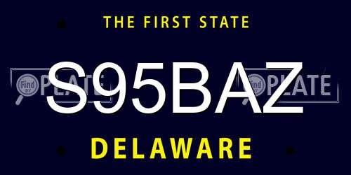 S95BAZ Delaware License Plate