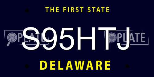 S95HTJ Delaware License Plate