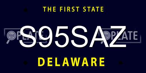 S95SAZ Delaware License Plate
