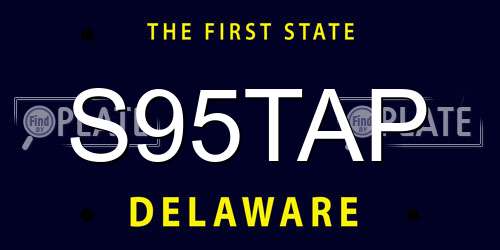 S95TAP Delaware License Plate