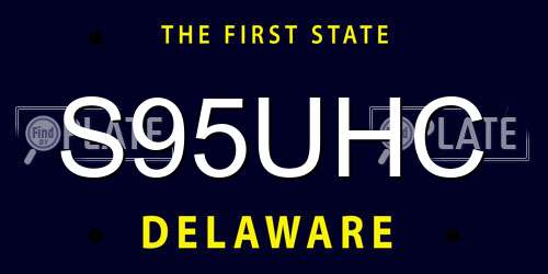 S95UHC Delaware License Plate