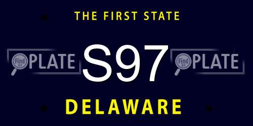 S97 Delaware License Plate