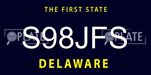 S98JFS Delaware License Plate