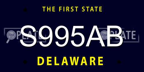 S995AB Delaware License Plate