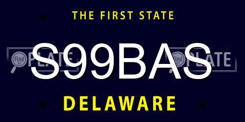 S99BAS Delaware License Plate