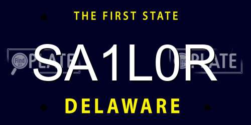 SA1L0R Delaware License Plate