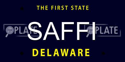 SAFFI Delaware License Plate