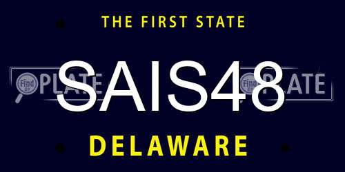 SAIS48 Delaware License Plate