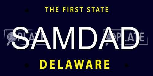 SAMDAD Delaware License Plate