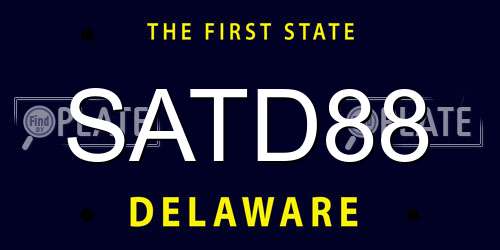 SATD88 Delaware License Plate
