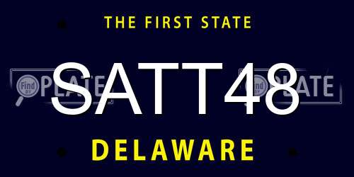 SATT48 Delaware License Plate