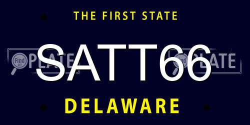 SATT66 Delaware License Plate