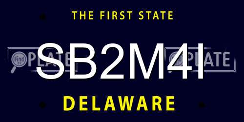 SB2M4I Delaware License Plate