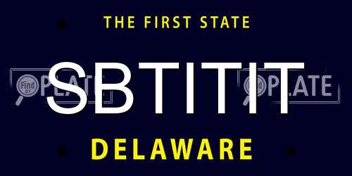 SBTITIT Delaware License Plate
