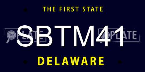 SBTM41 Delaware License Plate