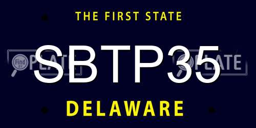 SBTP35 Delaware License Plate