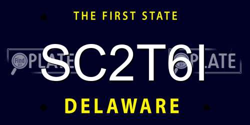 SC2T6I Delaware License Plate