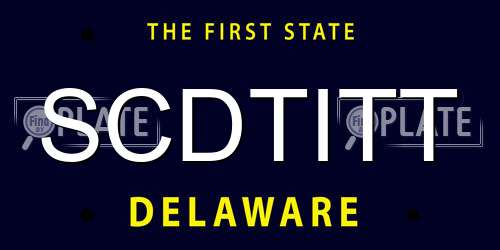 SCDTITT Delaware License Plate