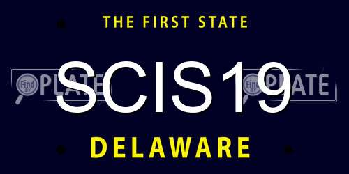 SCIS19 Delaware License Plate