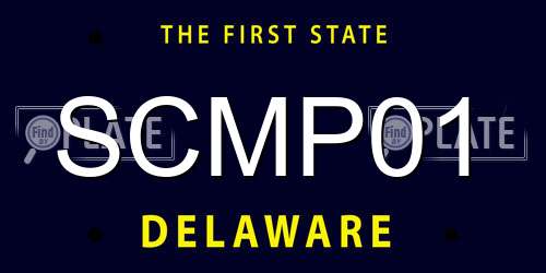 SCMP01 Delaware License Plate