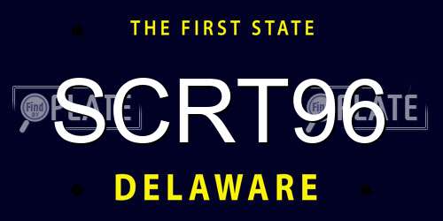 SCRT96 Delaware License Plate