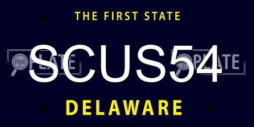 SCUS54 Delaware License Plate